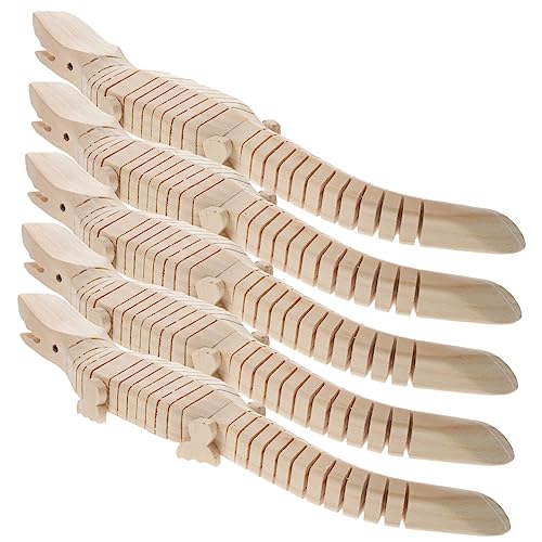 NAMOARLY 5st Unvollendetes Holzkrokodil Wackelt Mit Schildkröte Hai Holziges Krokodil-Modell- Lebendiges Krokodilspielzeug Auto Gebissen Holztiere Hölzern NAMOARLY 5st Unvollendetes Holzkrokodil Wackelt Mit Schildkröte Hai Holziges Krokodil-Modell- Lebendiges Krokodilspielzeug Auto Gebissen Holztiere Hölzern von NAMOARLY
