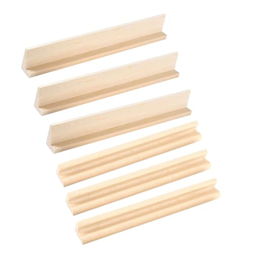 NAMOARLY 6 Stück Holzbuchstaben Domino Tabletts Teilig Stabile Holzhalter für Spielekarten und Mahjong Fliesen Vielseitiger DIY Buchstabenständer Langlebig Kreativ für Schach und von NAMOARLY