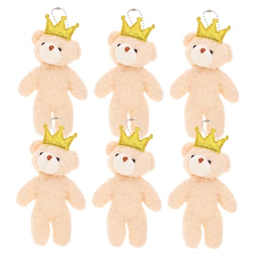 NAMOARLY 6 Stück Mini-bär, Kleine Bären, Puppe, Stofftier, Weiche Kleine Plüschbären Für DIY-schlüsselanhänger von NAMOARLY