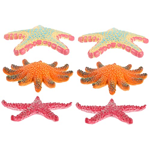 NAMOARLY 6 Stück Seestern-simulationsspielzeug Seestern- Tragbares Tauchspielzeug Seesternstatue Seesternfiguren Kognitives Seesternmodell Kleine Seesternfigur Sea Star Toy PVC von NAMOARLY