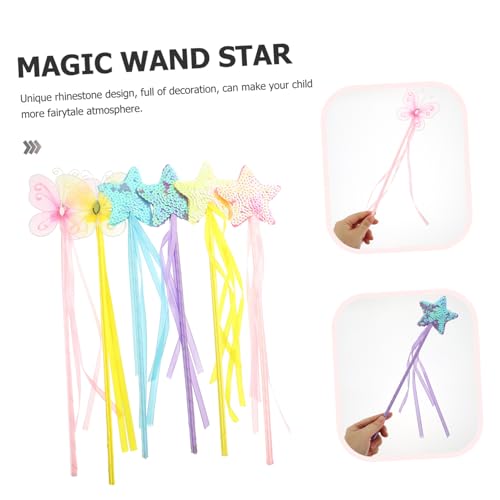 NAMOARLY 6 Stück Teiliges Feenstab für Glitzernde Zauberstäbe mit Funkelnden Strasssteinen Leichtes Handliches Kinderspielzeug für Verkleidung Party und NAMOARLY 6 Stück Teiliges Feenstab für Glitzernde Zauberstäbe mit Funkelnden Strasssteinen Leichtes Handliches Kinderspielzeug für Verkleidung Party und von NAMOARLY