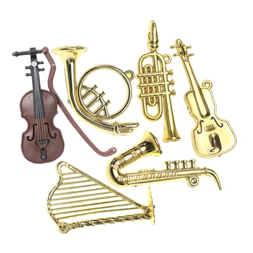 NAMOARLY Vintage-mini-Instrumente – 6-teiliges PVC-puppenhaus-musikdekor Für Rollenspiel-Sets von NAMOARLY