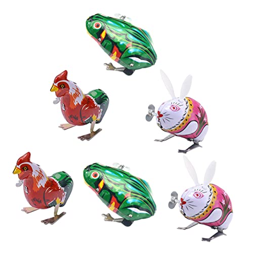 NAMOARLY 6 Stück Eisen-Tier-aufziehspielzeug Vintage-Spielzeug für Jungen und Mädchen Kreatives Uhrwerk-Spielzeug Lustiges Cartoon-Design NAMOARLY 6 Stück Eisen-Tier-aufziehspielzeug Vintage-Spielzeug für Jungen und Mädchen Kreatives Uhrwerk-Spielzeug Lustiges Cartoon-Design von NAMOARLY