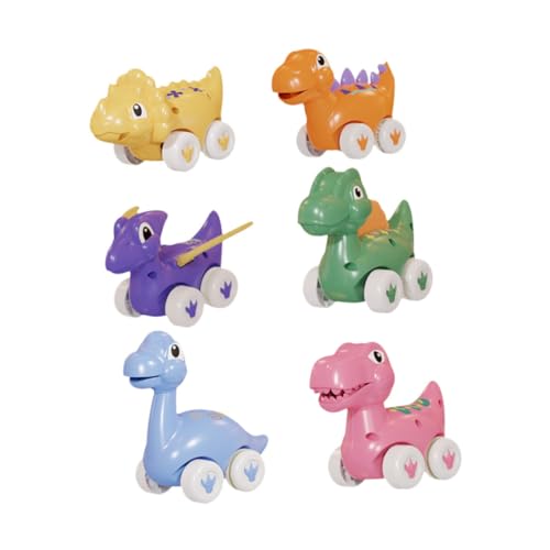 NAMOARLY 6Stücke Dinosaurier Modell Gliding Auto Pädagogisches Pull Back Dinosaurier Auto Für Lernspielzeug Für Jungen Und Jahren von NAMOARLY