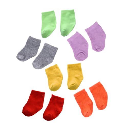 NAMOARLY 6er-Pack Mini-socken Spielzeug für Puppen Foto-Requisiten Puppenzubehör Handgefertigt Feines Handwerk Weich NAMOARLY 6er-Pack Mini-socken Spielzeug für Puppen Foto-Requisiten Puppenzubehör Handgefertigt Feines Handwerk Weich von NAMOARLY