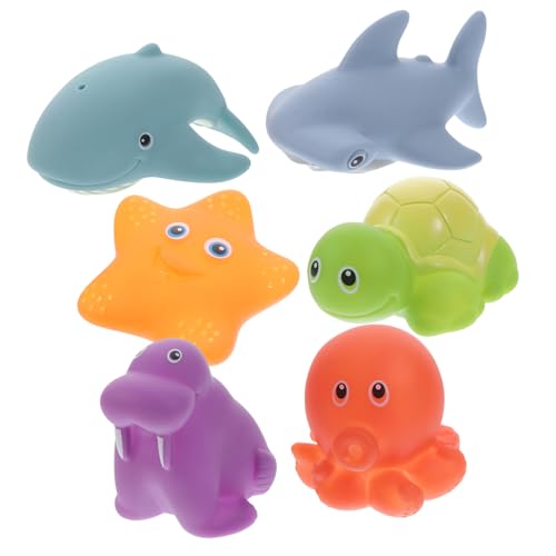 NAMOARLY 6pcs Baby Lustig Bad Spielzeug Badewanne Quietschendes Tierspielzeug Cartoon Marine Tierspielzeug Für Kleinkinddusche NAMOARLY 6pcs Baby Lustig Bad Spielzeug Badewanne Quietschendes Tierspielzeug Cartoon Marine Tierspielzeug Für Kleinkinddusche von NAMOARLY