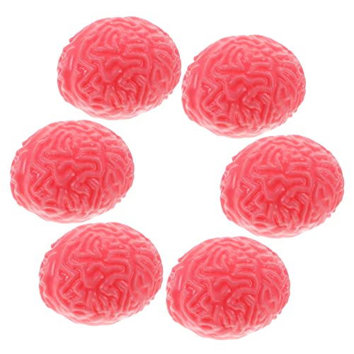 NAMOARLY Spielzeug 6st Gehirn-Stress-Ball Quetschspielzeug Desktop-gehirne Spukhaus-Requisite Simuliertes Gehirnmodell Druckentlastungsspielzeug Elastisch Dekorationsfälschung TPR von NAMOARLY