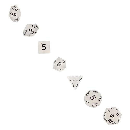 NAMOARLY 7 Stück Leuchtende Mini-leuchtwürfel Mini- -Requisite Würfelspiel Kreative Leuchtwürfel Kreative Würfelstütze Kleine Würfelstütze Spielstütze Acryl Weiß von NAMOARLY