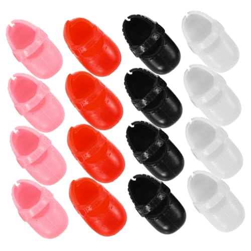NAMOARLY 8 Paare Simulationspuppenschuhe Mini-Hausschuhe Kleine Schuhe Zum Basteln Puppenschuhe Miniatur Mini-fingerschuhe Mini-hausschmuck Kleiner Schuhschmuck Minipuppenschuhe Plastik von NAMOARLY