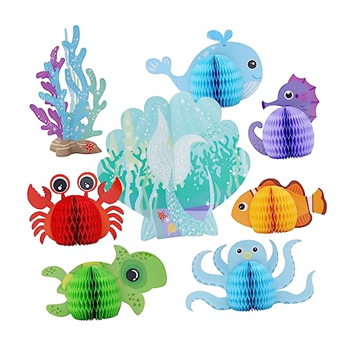 NAMOARLY 8 Stück Teiliges Ocean Party Deko mit Honigwaben in Meeresmotiven Bunte Meeresbewohner Geburtstagsdeko für Kindergeburtstag Shower und Themenpartys NAMOARLY 8 Stück Teiliges Ocean Party Deko mit Honigwaben in Meeresmotiven Bunte Meeresbewohner Geburtstagsdeko für Kindergeburtstag Shower und Themenpartys von NAMOARLY