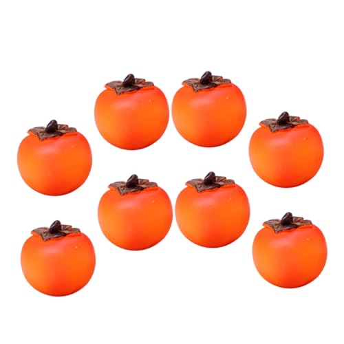 NAMOARLY 8stücke Miniatur Künstliche Persimmon Dekoration Lebensnahe Fake Früchte Für Mini Landschaft Fotografie Und Spielzeug Für Herbst Deko Und Kreative Projekte von NAMOARLY