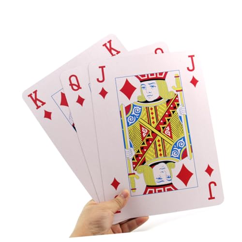 NAMOARLY 9 Große Spielkarten Pokerkarten Professionell Bürospiele Pokerkarte Aus Papier Brettspiel-Poker Masse Kinder Kreative Pokerkarten Schachbrett Weiß Überdimensioniert A4 von NAMOARLY