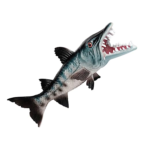 NAMOARLY Aquarium Dekoration Realistischer Wolf Fisch aus Kunststoff für Heim Garten und Aquarium Kreatives zur Kognitiven von Kindern Dekorative Figur für Verschiedene Anlässe von NAMOARLY