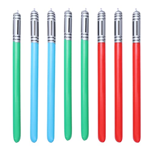 NAMOARLY Indoor Baby Party Spielzeug 8-teiliges Aufblasbares Kunstset PVC Gefälschtes Lichtschwert Spielzeug Für Jungen Und Mädchen Realistisches Design Zufällige Farbe von NAMOARLY