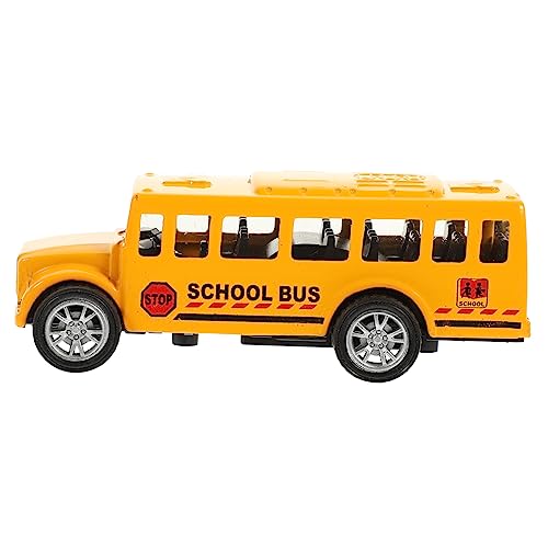 NAMOARLY Busmodell zurückziehen orange Party Geschenke spielzeugbus Toy car Decor Auto Spielzeug Spielzeuge Bewegliches Busspielzeug Lernbus-Modell es kann Sich bewegen Auto Model Legierung von NAMOARLY
