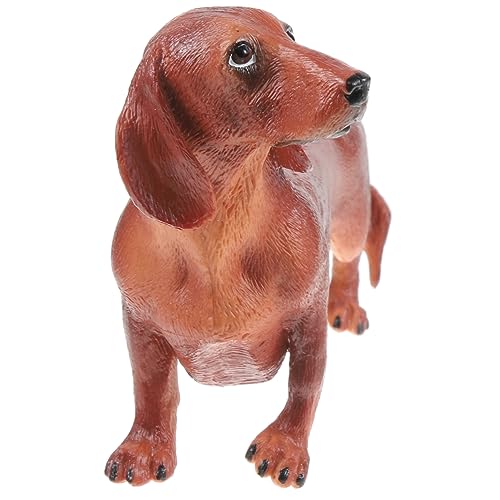 NAMOARLY Dackelspielzeug Simulationshundestatue Hundefiguren Simulationstiermodell Simulationshundedekoration Lebensechte Simulationshundeform Kleine Hundedekoration Hundefiguren von NAMOARLY