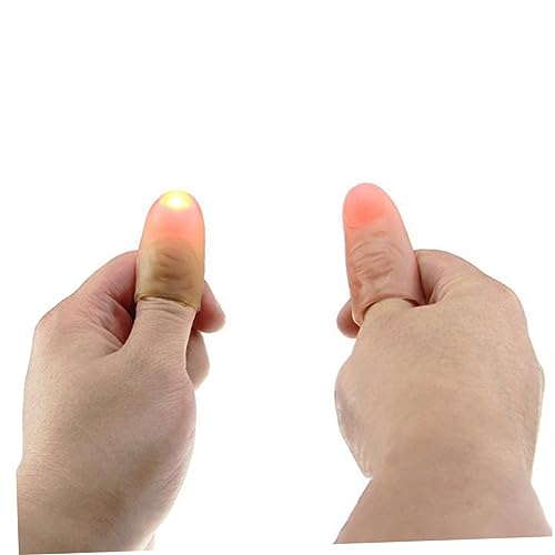 NAMOARLY Daumenlampe Fingerlichter Leuchtende Daumenspitze für Zauberhafte Performances Perfektes Partyzubehör Zufällige Farben Einfach zu Bedienen für Freunde von NAMOARLY