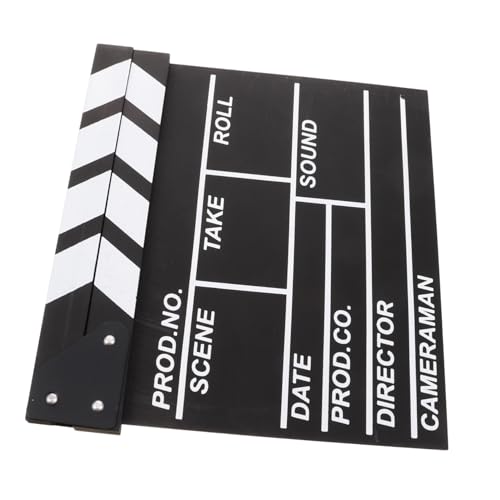 NAMOARLY Direktor Board Klappe Schiefertafeln Film-klappbretter Bühnen-requisiten Klöppel Filmen Vorstand Filmrequisiten Schwarzes Klappbrett Planke Zubehör Für Filmschindeln Hölzern Black NAMOARLY Direktor Board Klappe Schiefertafeln Film-klappbretter Bühnen-requisiten Klöppel Filmen Vorstand Filmrequisiten Schwarzes Klappbrett Planke Zubehör Für Filmschindeln Hölzern Black von NAMOARLY