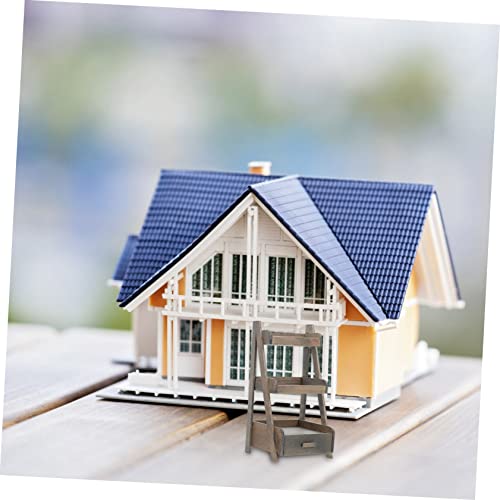 NAMOARLY Dreistöckiges Holzregal Vintage Stil Imitation Blumentopfständer Dekorativer Aufbewahrungsständer für DIY Puppenhaus Zubehör und Miniatur Landschaft von NAMOARLY