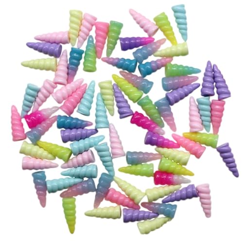 NAMOARLY 10stücke Einhorn-hörner Spielzeug Harz Spiraldekoration Partygeschenk Partyzubehör Zufällige Farbe von NAMOARLY