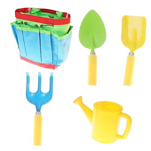 NAMOARLY Gartengeräte Set 5 Teiliges Toolkit Mit Schaufel Rechen Und Gießkanne Robuste Kunststoffgriffe Ideal Für Gartenarbeit Und Gärtnern Für Ab 3 Jahren Fördert Die Kreativität von NAMOARLY