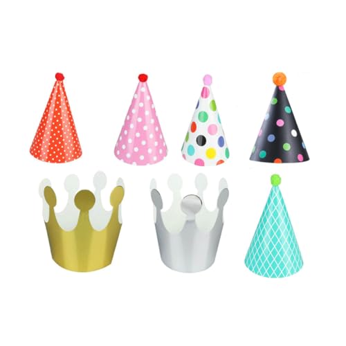 NAMOARLY Krone Für Kinder Geburtstagshut Geburtstagspapier Hüte Für Kinder Kronenhut Geburtstagskrone Kappen 11-teiliges Set von NAMOARLY