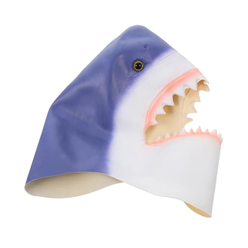 NAMOARLY Hai-Kopfbedeckung lustig Maskerade Masken realistische Tierkopfmaske kuscheltier Maskerade-Maske Faschingsparty Gefälligkeiten Vollkopfmaske bilden Kleidung Megalodon Emulsion von NAMOARLY