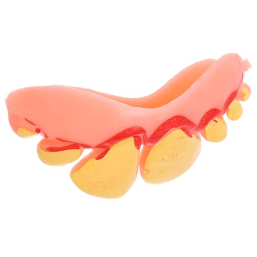 NAMOARLY Halloween Lustiger Zahnersatz Spielzeugtiere Geflecht Gel -Gel Gesicht Fliege Mit Glitzer Figuren Verstellbare Fliege Zahnreinigung, Plaqueentfernung Clip Auf Die Zähne Plastik von NAMOARLY