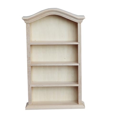 NAMOARLY Hausmöbel Dekoratives Mini Bücherregal Mit Bogenplatte Vitrine Für Puppenhaus Dekoration von NAMOARLY