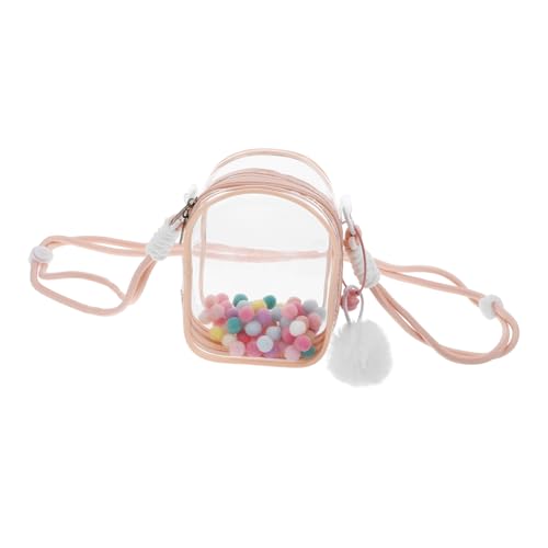 NAMOARLY Hochtransparente Puppenaufbewahrungstasche Mit Schultergurt Und Pompons Tragbarer Organizer Für Mini Puppen Staubdicht Und Wasserabweisend Für Unterwegs von NAMOARLY