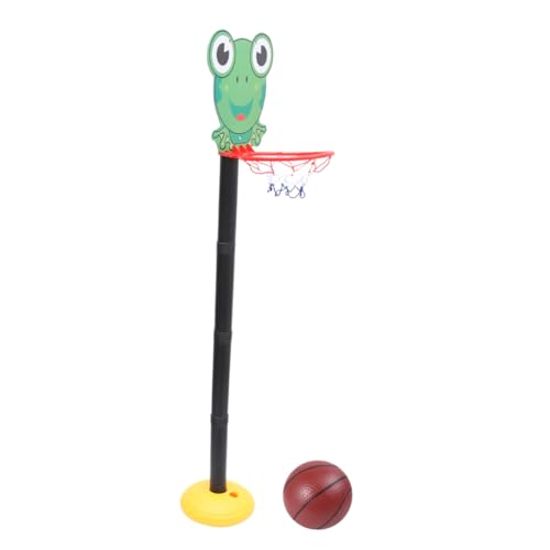 NAMOARLY Höhenverstellbares Basketballspielzeug für Cartoon Frosch Basketballkorb Set für Drinnen und Draußen für Kindergarten und Familienspiele Leicht und Sicher zu Handhaben von NAMOARLY