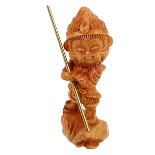 NAMOARLY Hölzerne Affenkönig-Figur, Miniatur-Wukong-Statue Für Heim- Und Autodekoration, Handgeschnitzte Tierskulptur, Chinesische Affenkönig-Dekoration NAMOARLY Hölzerne Affenkönig-Figur, Miniatur-Wukong-Statue Für Heim- Und Autodekoration, Handgeschnitzte Tierskulptur, Chinesische Affenkönig-Dekoration von NAMOARLY