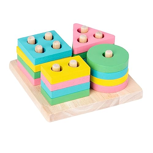 NAMOARLY Holzbausteine Set Lernspielzeug Bunte Geometrische Formen Stapelspiel Pädagogisches Frühförderungsspielzeug für Feinmotorik und Hand Auge Koordination Zufällige Zufällige Farbe NAMOARLY Holzbausteine Set Lernspielzeug Bunte Geometrische Formen Stapelspiel Pädagogisches Frühförderungsspielzeug für Feinmotorik und Hand Auge Koordination Zufällige Zufällige Farbe von NAMOARLY