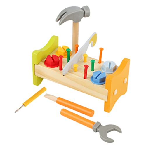 NAMOARLY Holzspielzeug Werkzeugkasten Für 1 Set Mit Holzhammer Und Schraubenset Pounding Peg Workbench Für Kleinkinder Pädagogisches Zur Der Motorik Und Kreativität NAMOARLY Holzspielzeug Werkzeugkasten Für 1 Set Mit Holzhammer Und Schraubenset Pounding Peg Workbench Für Kleinkinder Pädagogisches Zur Der Motorik Und Kreativität von NAMOARLY