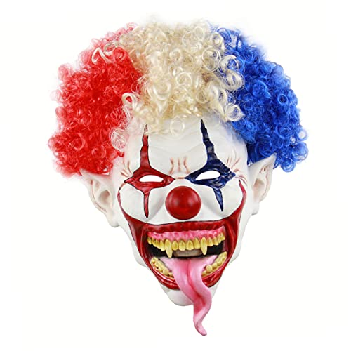 NAMOARLY Maskenfest Horrormasken Halloween-dekor Parodie Grusel Maske Reinigen Entsetzlich Ausgefallene Kostümmasken Horror-zombie Halloween-masken Für Erwachsene Clown Zahnig Neuheitsmaske von NAMOARLY
