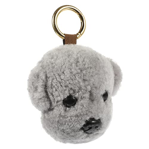 NAMOARLY Hündchen-Puppe-Anhänger Hund zahnbürste gefüllter Schlüsselanhänger Weihnachten geldgeschenke Weihnachten Hund Plüsch Schlüsselanhänger Plüschspielzeug Hardware- Grey von NAMOARLY