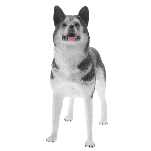 NAMOARLY Wurfspielzeug Hund Husky Hundemodell Realistisches Hundemodell Für Kognitives Lernspielzeug Für Kleine Hunde Tierische Figuren Für Kreatives Hundespielzeug Bewegt Sich von NAMOARLY