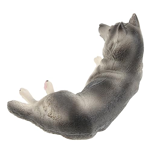 NAMOARLY Husky-Modell Spielen kinderzimmerdeko Room Decoration gefälschte Hundespielzeuge Hundeskulptur Modelle kleine Hundefiguren realistische Simulationshundefiguren Hündchen Statue von NAMOARLY