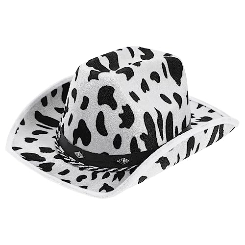 NAMOARLY Hut Cowgirl Tier Outfit Cowboys Hombre Plüsch Hausschuhe Figuren Kostüm Kappe Vaquero Männer Motorhaube Kalb Sombrero Männer Bekleidung Party Dekorationen Vliesstoff von NAMOARLY