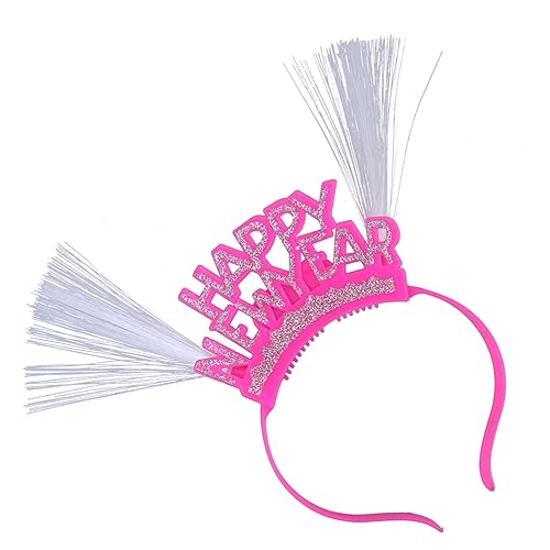 NAMOARLY Head Bopper-Stirnband Mädchenspielzeug Haargummi Mädchen-Outfits Tiara leuchtendes Stirnband LED-Stirnband Foto Kopfbedeckung Haarnadel Haarschmuck Kleidung Rosa von NAMOARLY