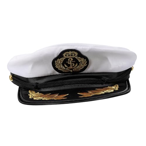 NAMOARLY Kapitänsmütze Für Weiße Matrosenmütze Verstellbare Seemannshut Für Rollenspiele Yacht Hut Größe 56 Perfekt Für Kostüme Und Anlässe NAMOARLY Kapitänsmütze Für Weiße Matrosenmütze Verstellbare Seemannshut Für Rollenspiele Yacht Hut Größe 56 Perfekt Für Kostüme Und Anlässe von NAMOARLY