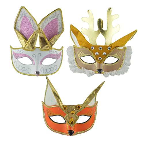 NAMOARLY Karnevalsmaske Tier Für Kinder Tiermasken Venezianische Masken Hase Kostümmasken Cosplay-maske Halloween-maskerade-maske Maskenball Masken Karneval-maske Bilden Frau Gesichtsmaske von NAMOARLY