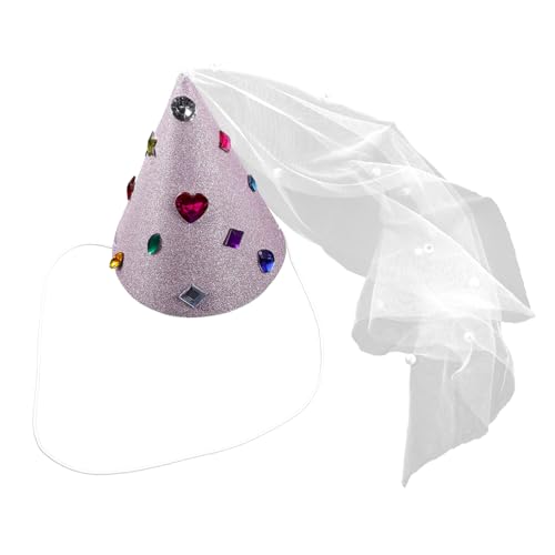 NAMOARLY Kindergeburtstags Hut mit Bunten Strasssteinen Leichter Papier Mesh Partyhut Atmungsaktiv Elegantes Fotorequisit für Mädchen Festliches Party Accessoire Rosa Prinzessinnen NAMOARLY Kindergeburtstags Hut mit Bunten Strasssteinen Leichter Papier Mesh Partyhut Atmungsaktiv Elegantes Fotorequisit für Mädchen Festliches Party Accessoire Rosa Prinzessinnen von NAMOARLY