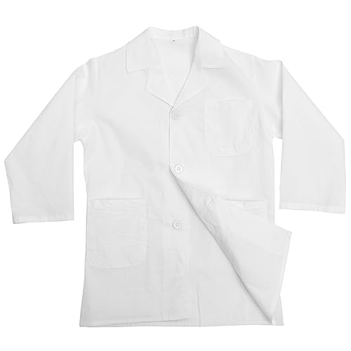 NAMOARLY Stoff Wissenschaftler Mantel Kinder Zubehör Cosplay Wissenschaftler Kleidung Licht Atmungsaktiv Weiß Kinder Labor Mantel NAMOARLY Stoff Wissenschaftler Mantel Kinder Zubehör Cosplay Wissenschaftler Kleidung Licht Atmungsaktiv Weiß Kinder Labor Mantel von NAMOARLY