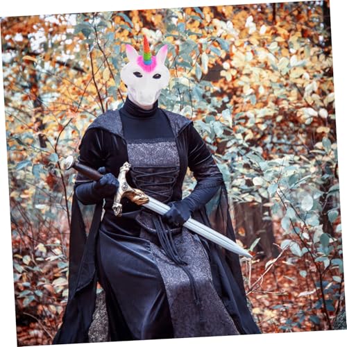 NAMOARLY Leichte Einhorn Maske aus PU Schaum Realistisch und Komfortabel für Halloween Karneval Fasching Geeignet für Erwachsene und Bunte Party Maske für Mardi Gras und Kostümball von NAMOARLY