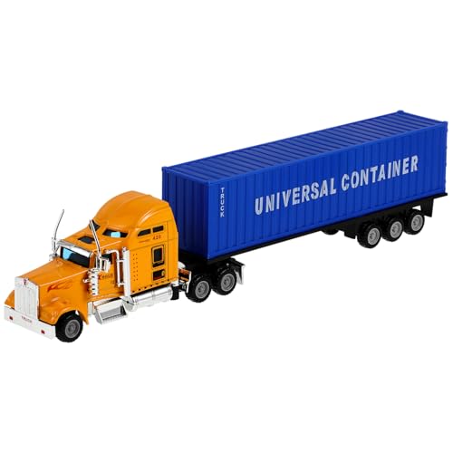 NAMOARLY Alloy Container Truck Modellspielzeug Realistisches LKW Für Jungen Diecast Container Truck Im Amerikanischen Stil Perfektes Für Ab 3 Jahren von NAMOARLY
