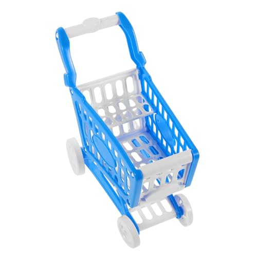 NAMOARLY Mini Einkaufswagen Leichter Zusammenbaubarer Supermarkt Handwagen für Kleinkinder Realistische Puppenwagen Nachbildung Pädagogisches Rollenspiel für Obst Gemüse Tischdekoration von NAMOARLY