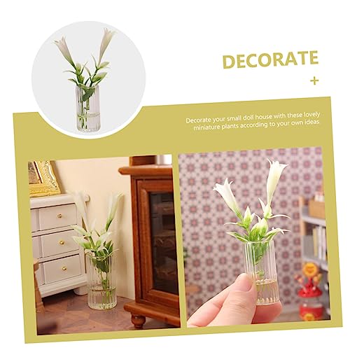NAMOARLY Mini Haus Pflanze Dekoration Kleine Künstliche Blume für Puppenhaus Tischdeko Leicht Langlebig Geeignet für Mikro Landschaft und Fotorequisiten von NAMOARLY