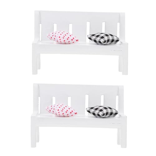 NAMOARLY Mini Möbel Miniatur Bank Modelle Mit Kissen Für Desktop Dekoration Kleine Möbel Szene Requisiten Für Puppenhaus Und Wohnaccessoires von NAMOARLY