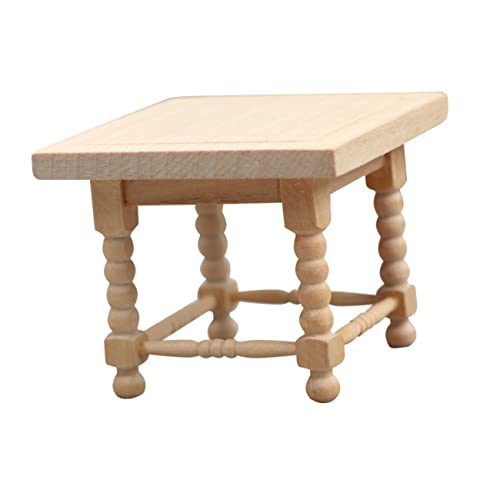 NAMOARLY Mini Möbelmodell Quadratisch Esstischdekoration Mini Puppenmöbel Esstisch Spielzeughaus Esstisch Mini Kleine Möbel Mini Layout Holz von NAMOARLY